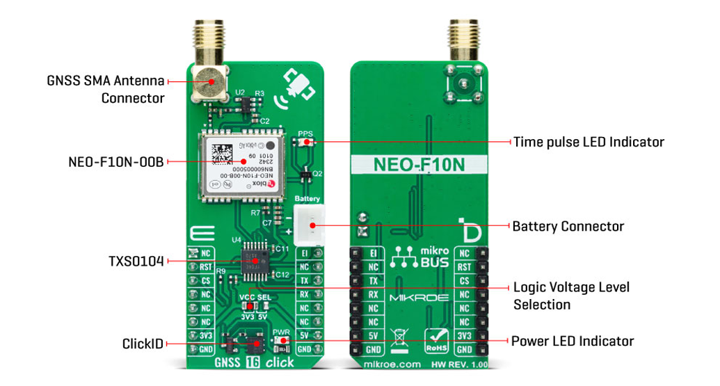 Mikroe MIKROE-6129 GNSS 16 Click